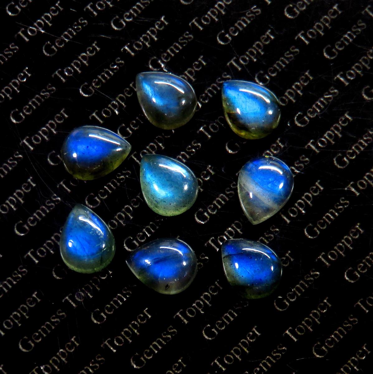 Labradorite 9x12 mm Pear Cabochon